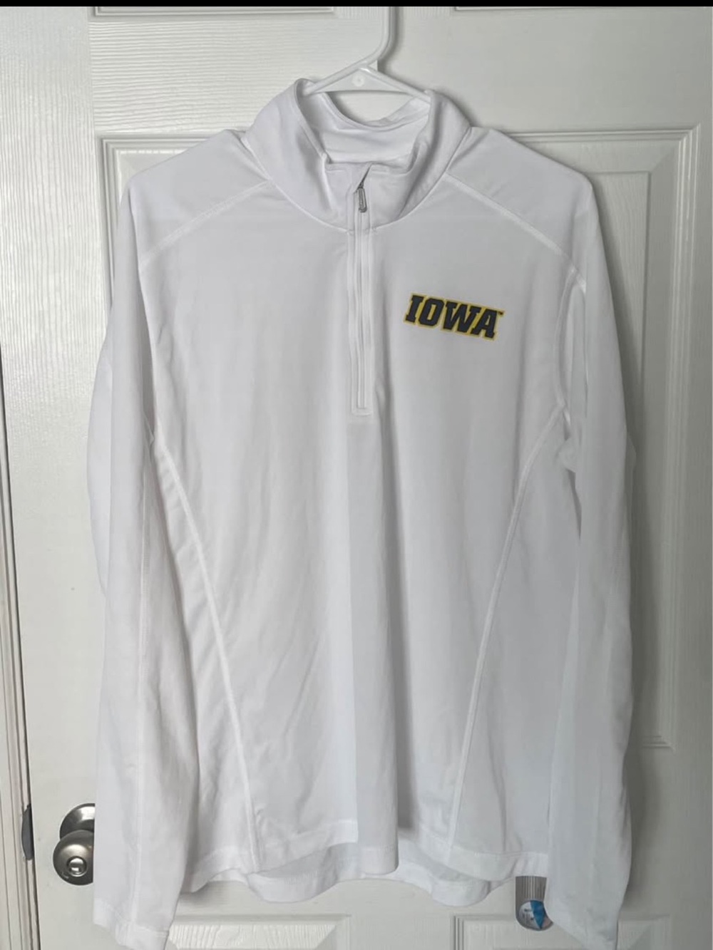 Iowa White Quarter-Zip Pullover